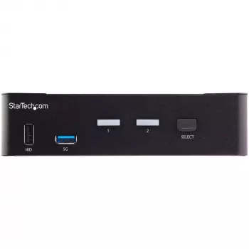 StarTech.com 2-poorts HDMI KVM-switch - enkel monitor 4K 60Hz Ultra HD HDR - desktop HDMI 2.0 KVM-switch met 2-poorts USB 3.0 hub (5 Gbit/s) en 4x USB 2.0 HID, audio - hotkey-omschakeling - TAA