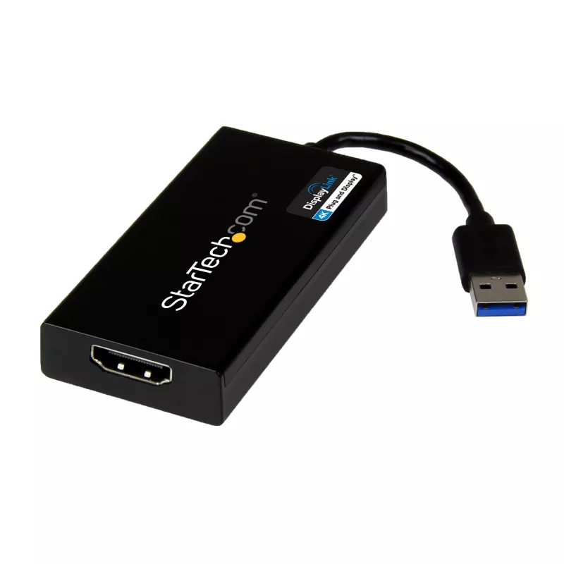 StarTech.com USB 3.0 naar HDMI-adapter - 4K 30Hz Ultra HD - DisplayLink gecertificeerd - USB Type-A naar HDMI display-adapter converter voor monitor - externe video & grafische kaart - Mac & Windows