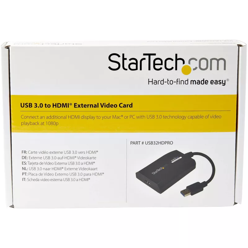 StarTech.com USB 3.0 naar HDMI-adapter - DisplayLink gecertificeerd - 1080p (1920x1200) - USB Type-A naar HDMI display-adapter converter voor monitor - externe video- & grafische kaart - Windows/Mac