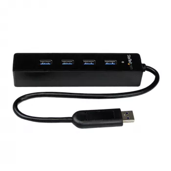 StarTech.com 4-poorts draagbare SuperSpeed USB 3.0 hub met geïntegreerde kabel