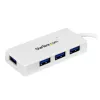 StarTech.com draagbare 4-poorts SuperSpeed mini USB 3.0 hub – wit