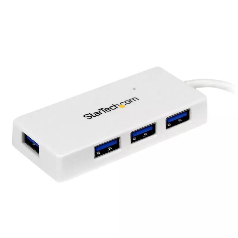 StarTech.com draagbare 4-poorts SuperSpeed mini USB 3.0 hub – wit