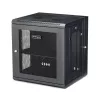 StarTech.com 4-Post 12U wandmontage netwerkkast met 1U-vak, 19 inch opklapbare wandgemonteerde serverkast voor data-/AV-/elektronica-/computerkasten, flexibele geventileerde rackbehuizing