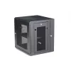 StarTech.com 4-Post 12U wandmontage netwerkkast met 1U-vak, 19 inch opklapbare wandgemonteerde serverkast voor data-/AV-/elektronica-/computerkasten, flexibele geventileerde rackbehuizing