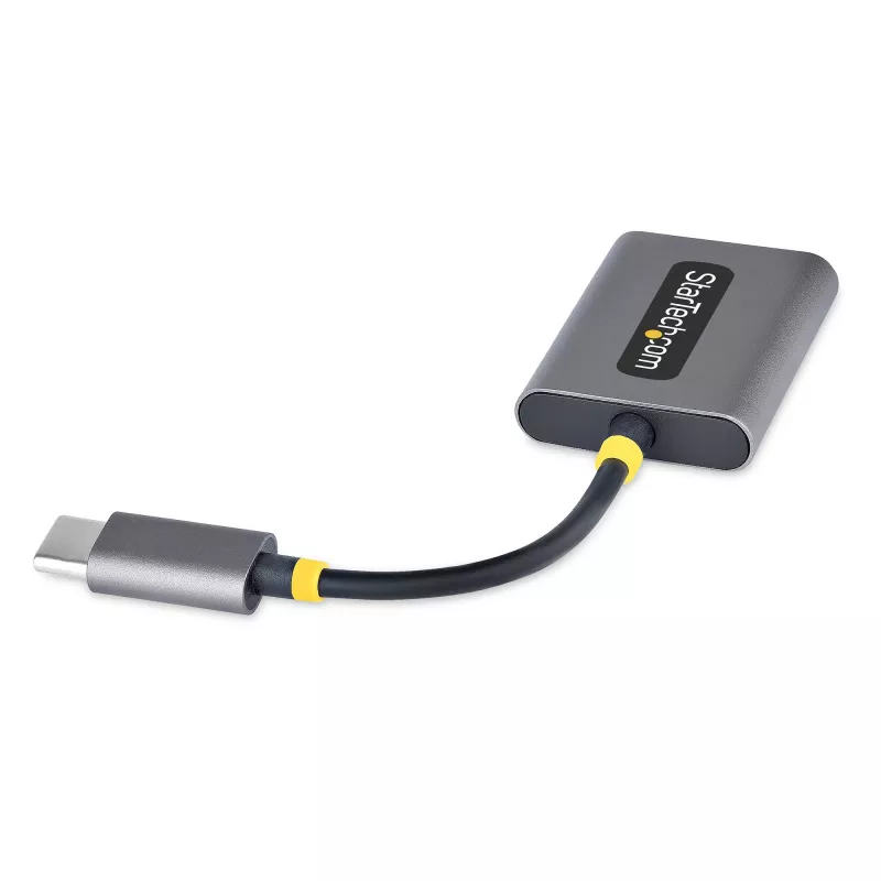 StarTech.com USB-C hoofdtelefoonsplitter, USB Type-C dual-headset-adapter met microfooningang, USB-C naar 3,5-mm audio-adapter/oordopjes-dongle, USB-C naar audiobus/aux-uitgang, 24-bit DAC