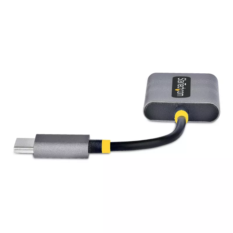 StarTech.com USB-C hoofdtelefoonsplitter, USB Type-C dual-headset-adapter met microfooningang, USB-C naar 3,5-mm audio-adapter/oordopjes-dongle, USB-C naar audiobus/aux-uitgang, 24-bit DAC