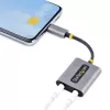 StarTech.com USB-C hoofdtelefoonsplitter, USB Type-C dual-headset-adapter met microfooningang, USB-C naar 3,5-mm audio-adapter/oordopjes-dongle, USB-C naar audiobus/aux-uitgang, 24-bit DAC