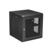StarTech.com 4-Post 12U wandmontage netwerkkast met 1U-plank, 19 inch opklapbare wandgemonteerde serverkast voor data / AV / elektronica / computerapparatuur, flexibele geventileerde rackbehuizing