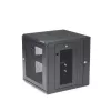 StarTech.com 4-Post 12U wandmontage netwerkkast met 1U-plank, 19 inch opklapbare wandgemonteerde serverkast voor data / AV / elektronica / computerapparatuur, flexibele geventileerde rackbehuizing