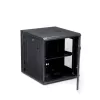 StarTech.com 4-Post 12U wandmontage netwerkkast met 1U-plank, 19 inch opklapbare wandgemonteerde serverkast voor data / AV / elektronica / computerapparatuur, flexibele geventileerde rackbehuizing