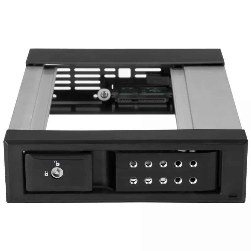 StarTech.com 5,25 naar 3,5 harde schijf hot-swap behuizing – voor 3,5-inch SATA/SAS-schijven – trayless – aluminium