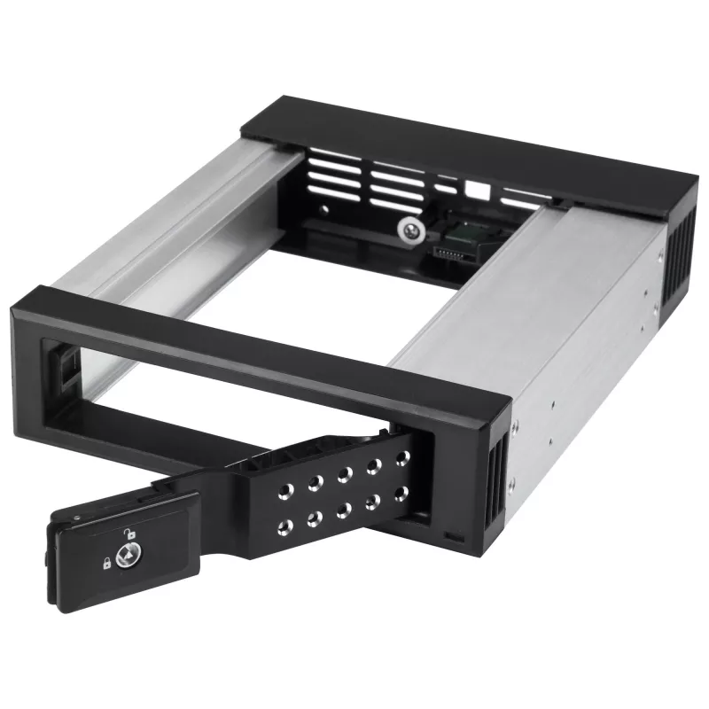 StarTech.com 5,25 naar 3,5 harde schijf hot-swap behuizing – voor 3,5-inch SATA/SAS-schijven – trayless – aluminium