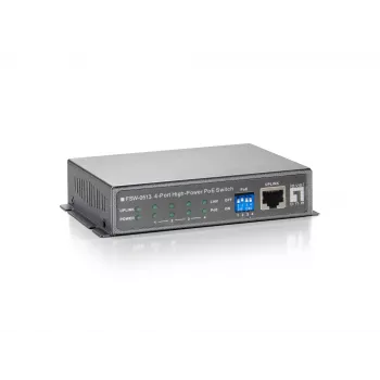 LevelOne 5-poorts Fast Ethernet PoE-switch, 4 PoE-uitgangen, 120 W, voeding meegeleverd