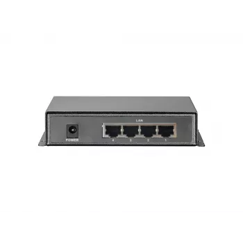 LevelOne 5-poorts Fast Ethernet PoE-switch, 4 PoE-uitgangen, 120 W, voeding meegeleverd