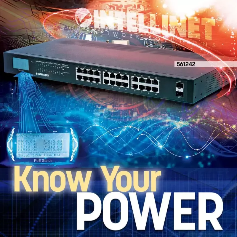 Unmanaged switch Intellinet 24-poorts Gigabit Ethernet PoE+ 561242