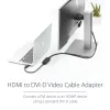 StarTech.com 8in HDMI-naar-DVI-D-videokabel-adapter – HDMI-stekker naar DVI-bus