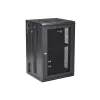 StarTech.com 4-posts 18U wandmontage netwerkkast met 1U legbord, 19 inch opklapbare wandgemonteerde serverkast voor data/AV/elektronica/computerapparatuur, flexibele geventileerde rackbehuizing