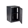 StarTech.com 4-posts 18U wandmontage netwerkkast met 1U legbord, 19 inch opklapbare wandgemonteerde serverkast voor data/AV/elektronica/computerapparatuur, flexibele geventileerde rackbehuizing