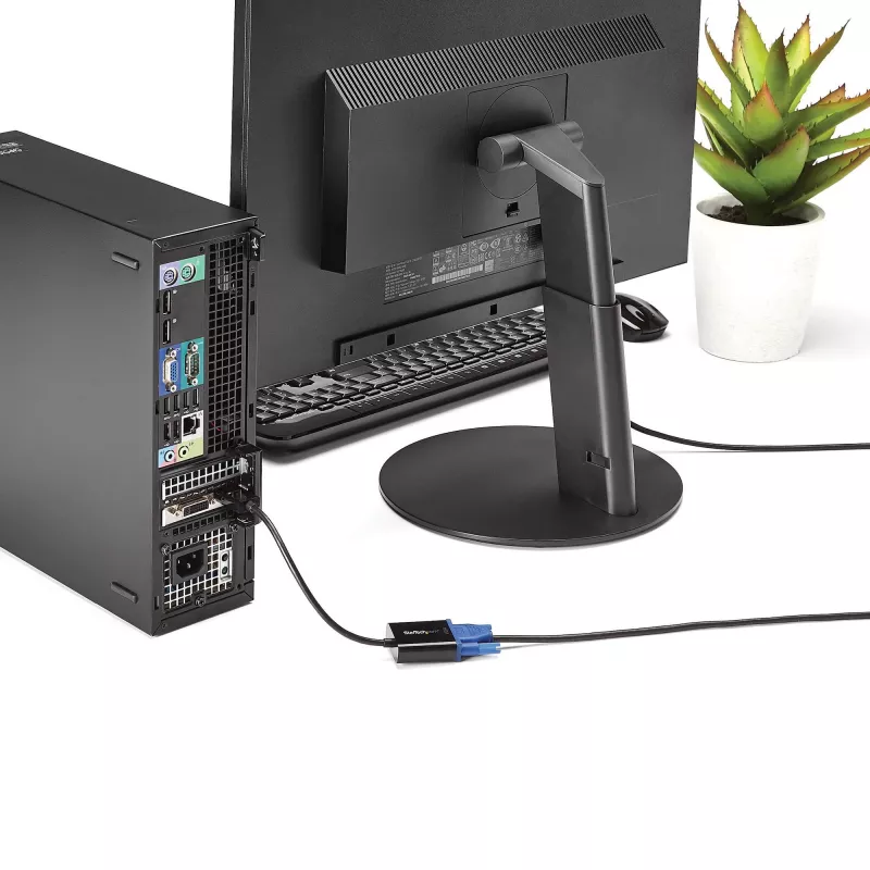 StarTech.com DisplayPort-naar-VGA-adapter – Actieve DP-naar-VGA-converter – 1080p-video – DP/DP++-bron naar VGA-monitorkabeladapter – DP-naar-VGA-adapterdongle digitaal-naar-analoog – DP 1.2 naar VGA