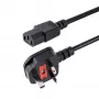 StarTech.com 10ft (3m) UK computernetkabel, 18AWG, BS 1363 naar C13, 10A 250V, Zwarte vervangende AC-netkabel, koudapparaatkabel / UK-netkabel, pc-voedingskabel, tv-/monitornetkabel