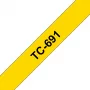 Brother labeltape 9 mm, Zwart op Geel, TC, Zwart, Japan, 5 jaar, Brother