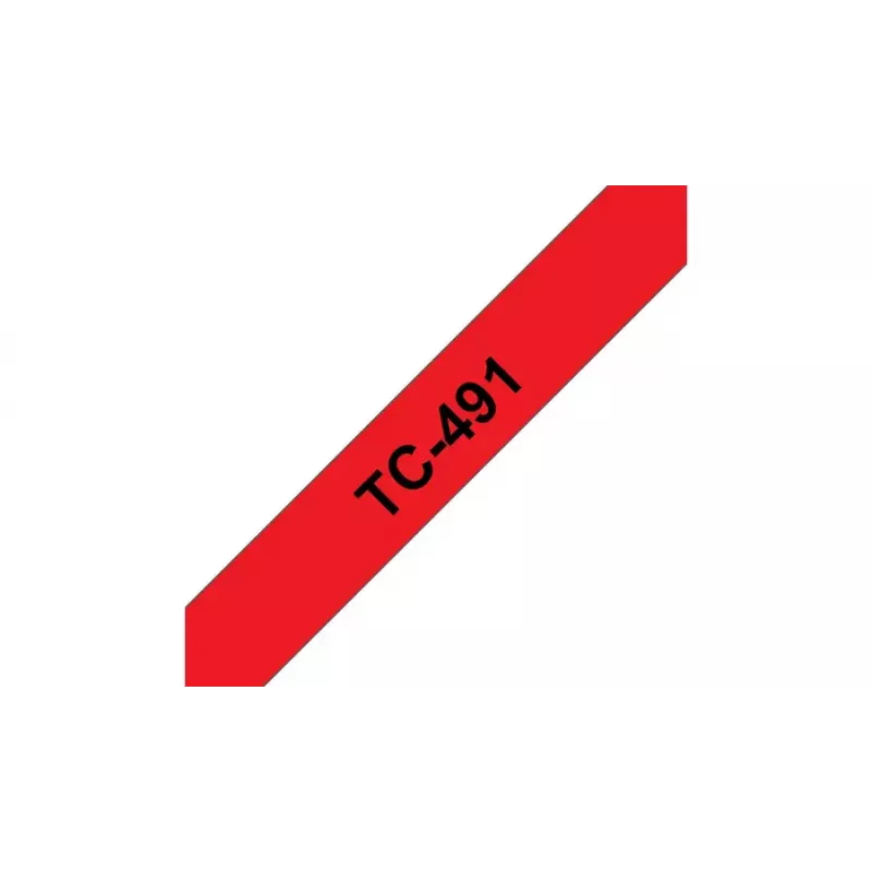 Labeltape 9 mm Brother TC491 Zwart op Rood