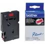 Labeltape 9 mm Brother TC491 Zwart op Rood