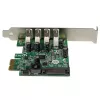 StarTech.com 4-poorts PCI Express PCIe SuperSpeed USB 3.0 controller-kaartadapter met UASP – SATA-voeding