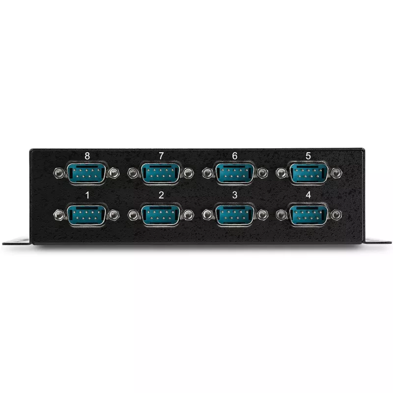 StarTech.com 8-poorts USB naar DB9 RS232 Seriële adapter hub – Industriële DIN-rail- en wandmontage