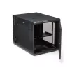StarTech.com 4-posts 12U wandmontage netwerkkast met 1U vak, 19 inch opklapbare wandgemonteerde serverrack voor data / AV / elektronica / computerapparatuur, flexibele geventileerde rackbehuizing