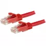 StarTech.com 1m CAT6 ethernetkabel - Red CAT 6 gigabit ethernetkabel - 250MHz 100W PoE RJ45 UTP netwerk-/patchkabel zonder vergrendeling met trekontlasting individueel getest
