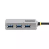 StarTech.com USB-extender-hub, 10m USB 3.0-verlengkabel met 4-poorts USB-A-hub, actieve/busgevoede USB-repeater-kabel, optionele 20W-voeding inbegrepen, ESD-bescherming