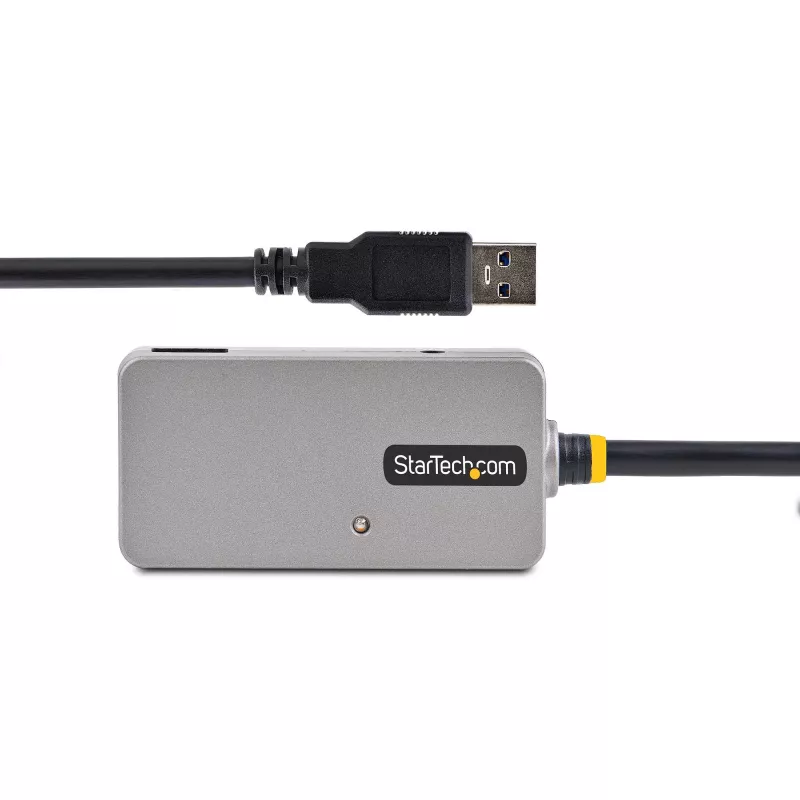 StarTech.com USB-extender-hub, 10m USB 3.0-verlengkabel met 4-poorts USB-A-hub, actieve/busgevoede USB-repeater-kabel, optionele 20W-voeding inbegrepen, ESD-bescherming