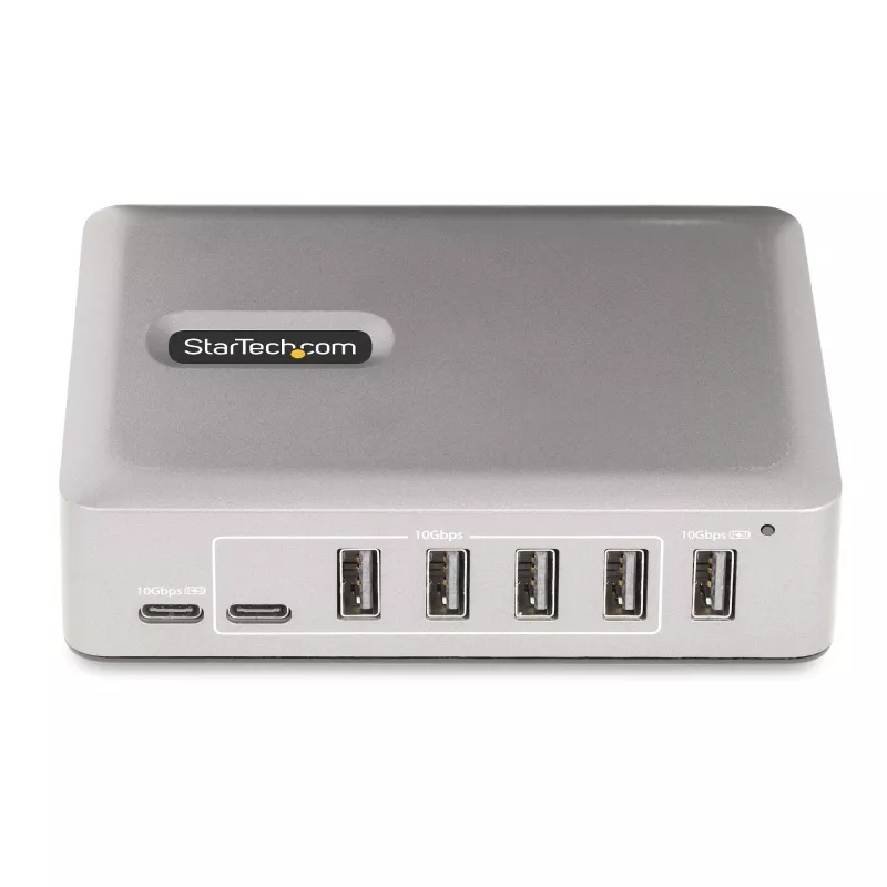 StarTech.com 7-poorts USB-C hub - 5x USB-A + 2x USB-C - Self-Powered met 65W voeding - USB 3.1 10Gbps - desktop/laptop USB-hub met 3ft USB-IF gecertificeerde vergrendelbare kabel - USB C hub
