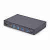 StarTech.com 4-poorts KM switch met muisomschakeling, USB-switch voor toetsenbord/muis, 3,5mm/USB audio, perifere sharing voor 4 computers, TAA-conform