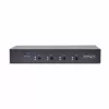 StarTech.com 4-poorts KM switch met muisomschakeling, USB-switch voor toetsenbord/muis, 3,5mm/USB audio, perifere sharing voor 4 computers, TAA-conform