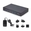 StarTech.com 4-poorts KM switch met muisomschakeling, USB-switch voor toetsenbord/muis, 3,5mm/USB audio, perifere sharing voor 4 computers, TAA-conform