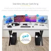 StarTech.com 4-poorts KM switch met muisomschakeling, USB-switch voor toetsenbord/muis, 3,5mm/USB audio, perifere sharing voor 4 computers, TAA-conform