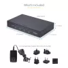 StarTech.com 4-poorts KM switch met muisomschakeling, USB-switch voor toetsenbord/muis, 3,5mm/USB audio, perifere sharing voor 4 computers, TAA-conform