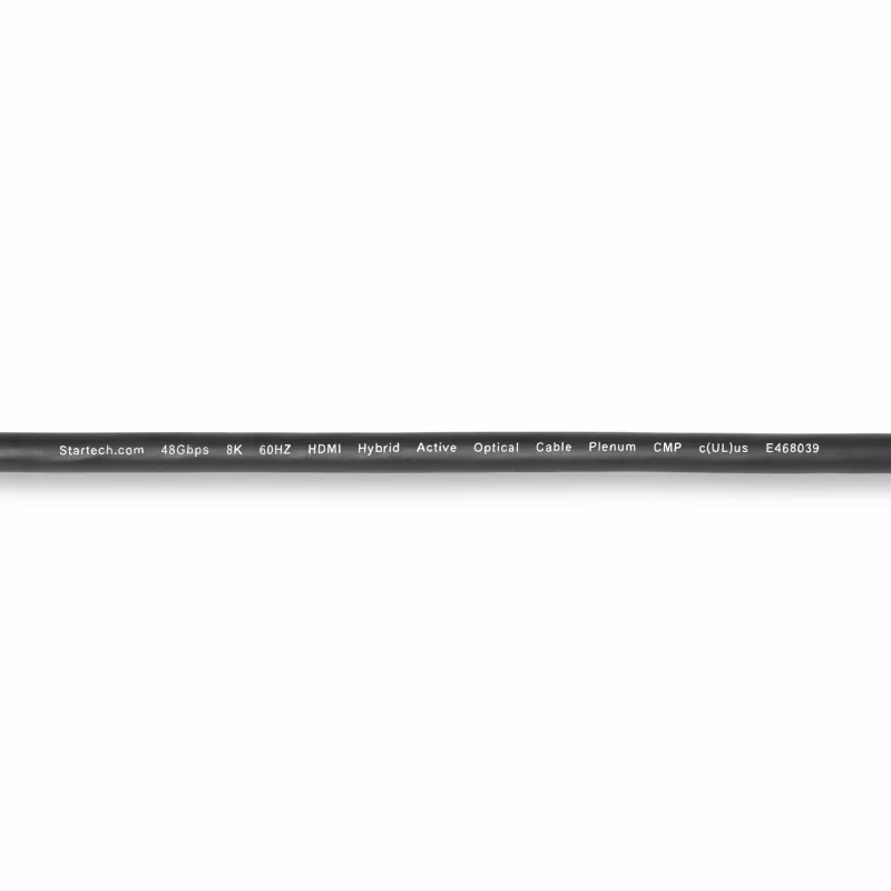 StarTech.com 15,2 m (50 ft) HDMI 2.1 hybride actieve optische kabel (AOC), CMP, Plenum-Rated, 8K Ultra High Speed HDMI 2.1/2.0 glasvezelkabel, 48 Gbit/s, 8K 60 Hz/4K 120 Hz, HDR10+/FRL/TMDS/eARC