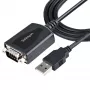 StarTech.com 1m USB-naar-serieel kabel met COM-poortbehoud, DB9-stekker RS232 naar USB-converter, USB-naar-serieel adapter voor PLC/printer/scanner, Prolific-chipset, Windows/Mac