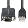 StarTech.com 1m USB-naar-serieel kabel met COM-poortbehoud, DB9-stekker RS232 naar USB-converter, USB-naar-serieel adapter voor PLC/printer/scanner, Prolific-chipset, Windows/Mac