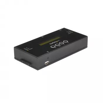 StarTech.com 1:1 standalone harde schijf duplicator en wisser, SAS- en SATA-HDD/SSD kloon/kopieerapparaat, harde schijf duplicator en sanitiser, LCD-display, TAA-conform
