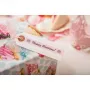 Brother TZEMQE31 labeltape zwart op roze TZe