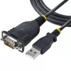 StarTech.com 1m USB-naar-serieel kabel, DB9-stekker RS232 naar USB-converter, Prolific IC, USB-naar-serieel adapter voor PLC/printer/scanner/schakelaar, USB-naar-COM-poort adapter, Windows/Mac
