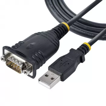 StarTech.com 1m USB-naar-serieel kabel, DB9-stekker RS232 naar USB-converter, Prolific IC, USB-naar-serieel adapter voor PLC/printer/scanner/schakelaar, USB-naar-COM-poort adapter, Windows/Mac