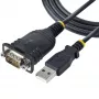 StarTech.com 1m USB-naar-serieel kabel, DB9-stekker RS232 naar USB-converter, Prolific IC, USB-naar-serieel adapter voor PLC/printer/scanner/schakelaar, USB-naar-COM-poort adapter, Windows/Mac