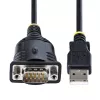 StarTech.com 1m USB-naar-serieel kabel, DB9-stekker RS232 naar USB-converter, Prolific IC, USB-naar-serieel adapter voor PLC/printer/scanner/schakelaar, USB-naar-COM-poort adapter, Windows/Mac