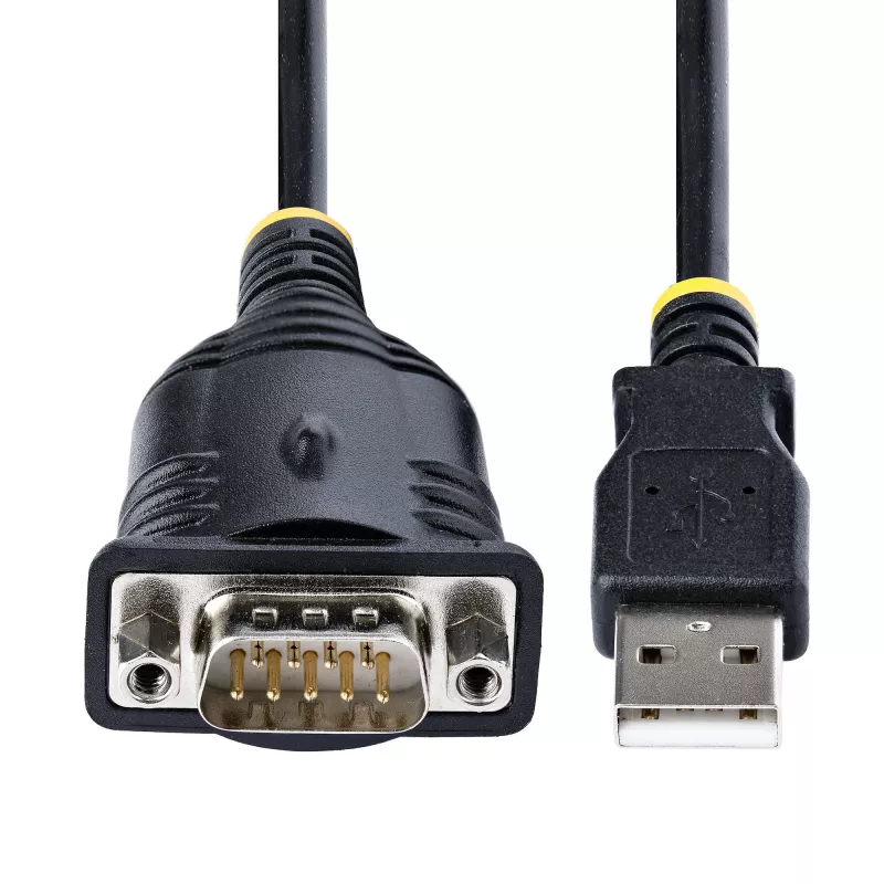 StarTech.com 1m USB-naar-serieel kabel, DB9-stekker RS232 naar USB-converter, Prolific IC, USB-naar-serieel adapter voor PLC/printer/scanner/schakelaar, USB-naar-COM-poort adapter, Windows/Mac