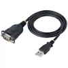 StarTech.com 1m USB-naar-serieel kabel, DB9-stekker RS232 naar USB-converter, Prolific IC, USB-naar-serieel adapter voor PLC/printer/scanner/schakelaar, USB-naar-COM-poort adapter, Windows/Mac